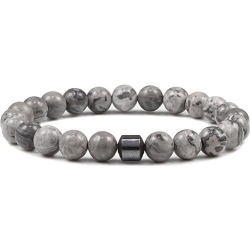 Bead Men Bracelet New Fashion Stone Beaded Charm Bracelet Men Classic Elastic Bracelets For Men Homme Yoga Jewelry Gifts pulsera