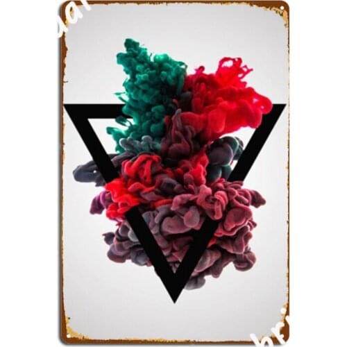 Splash Watercolor Blots Metal Signs Mural Painting Wall Mural Mural Designing Tin sign Posters