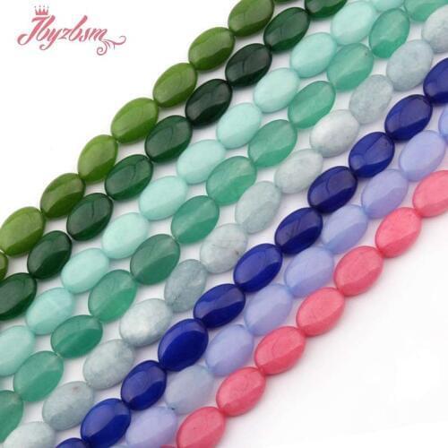 10x14mm Smooth Oval Shape Beads Jades Stone Beads For DIY Necklace Bracelet Earring Pandant Jewelry Making 15" Free Shipping
