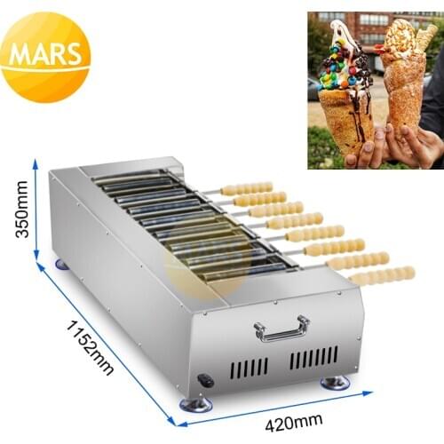Electric/Gas Chimney Cake Kurtos Kalacs Machine Donut Doughnut Ice-Cream Cone Maker; Hungary Trdelnik Chimney Bread Roll Machine