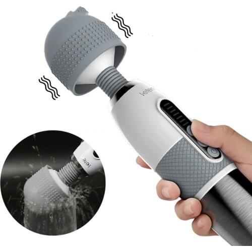 Dildo Vibrator Sex Toys for Woman Powerful Big Head Magic Wand Massager Rechargeable Sexo Heating AV Vibrator for Woman Sex Shop