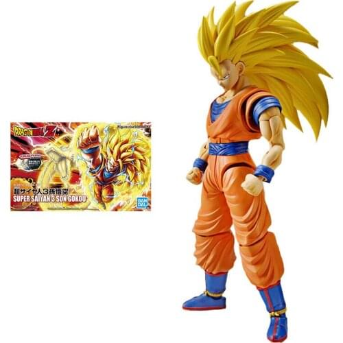 Bandai Dragon Ball Figure Standard Super Saiyan 3 Gokou Genuine Assembled Model Decoration Action Toy Figure Toys for Children