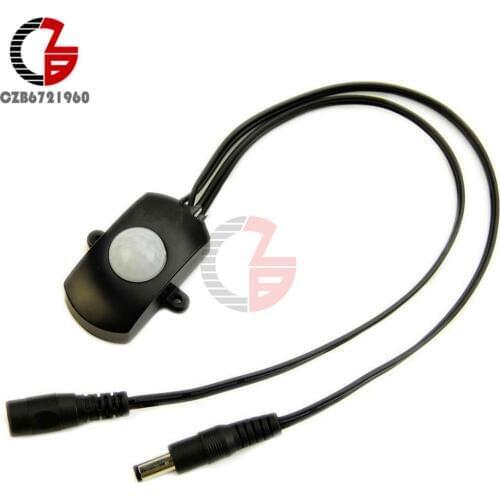 DC 5V 12V 24V 5A PIR Motion Sensor Switch Mini Infrared IR Motion Sensor Detector Indoor Outdoor On Off LED Strip Light Switch