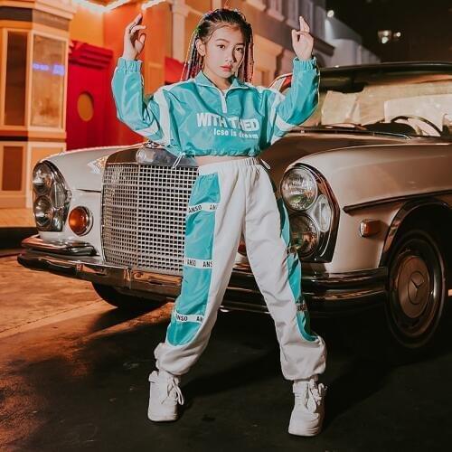 Korean Version Girls Jazz Dancing Costume ChildrenS Hip-Hop Dance Set Kids Stage Performance Clothes Drums Costumes Tide DL4646