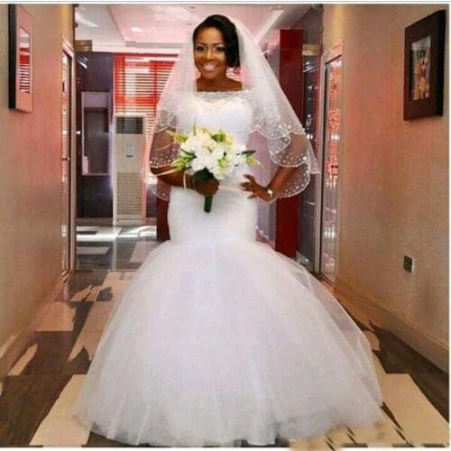 Lace Mermaid Wedding Dresses 2021 Off Shoulder Appliques Plus Size Beach Floor Length Garden Vintage Country Chapel Bridal Gown