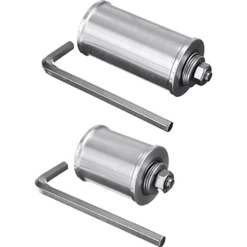 30/50mm Double Bearing Driving Wheel Belt Sander Conveyor Guide Wheel With 8mm Shaft Rod / Wrench