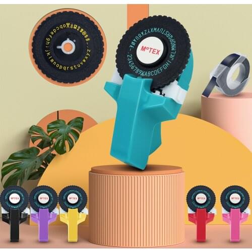 UniPlus 10pcs Label Tapes for Dymo 3D Label Maker Motex E101 Label Printer Letter Typewriter Manual Machine Embossing Sticker