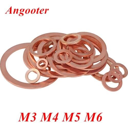 M3 M4 M5 M6 M7 M8 Copper Plain Washers Brass flat washer Copper flat gasket meson brass Seal gasket