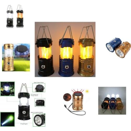 Solar Rechargeable Multifunctional Camping Lamp Searchlight Powerbank