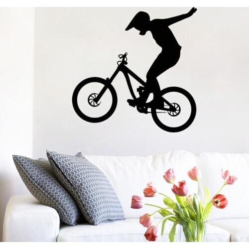 Motorbike Wall Decal Bicycle Bike Sport Wall Stickers Home Decor Kids Children Room Decoration Nursery Wall Art Murals Wallpaper