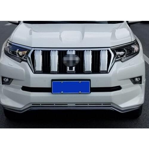 For Toyota Land Cruiser Prado FJ150 18-20 Chrome Front Grille Cover Molding Trim