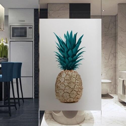DIY Plant Leaf Door Decals Static Cling Privacy Decorative Window Film Glass Sticker Kitchen Bathroom Balcony Films Home Decor