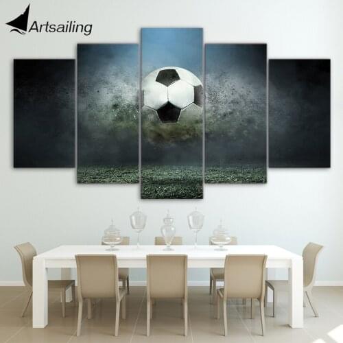 Wall art canvas painting 5 piece HD print Football posters and prints Wooden Framed modular canvas art home decor CU-2269C
