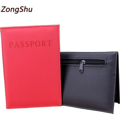 2019 new arrival brand mens passport holders fashion zipper passport cover colorful women ticket case travel passport card case