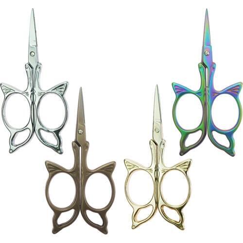 Stainless Steel Vintage DIY Butterfly Tailor Sewing Embroidery Scissors 92x45mm