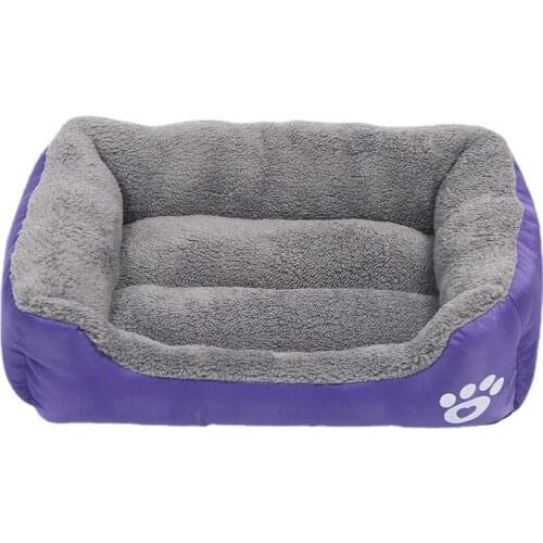 Large pet sofa dog bed warm cozy dog house soft wool kennel dog basket house mat autumn winter waterproof dog house