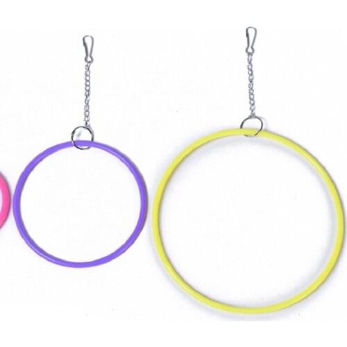 Pet Bird Toys Parrots Chew Toy Hanging Swing Rings For Birds Toys Bird Stand Holder Bird Cage Hanging Decoration Pet Supplies