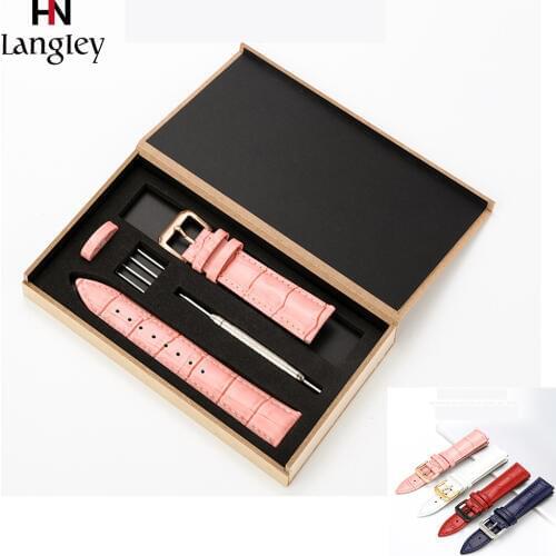 Wristwatch Straps Genuine Leather Cowhide Watchbands 18mm 19mm 20mm 21mm 22mm Waterproof Bottom Straps Watches Accessories