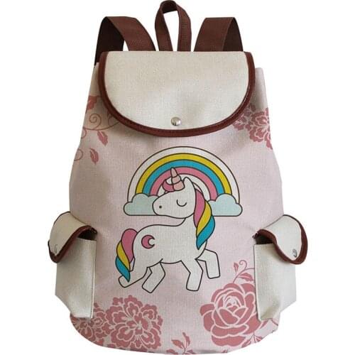 Girls School Backpacks Children School Bags Fashion Backpack Light 3D Unicorn Print Kids Bag for Teenagers Girls School Bags