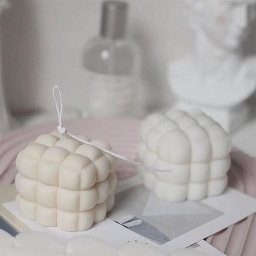 Simple Geometric Square Candle Silicone Mold Simulation Soft Package Design Home Decoration Scented Candle Decoration Diy Candle