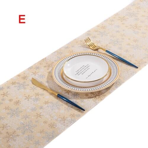 Christma Tables Runners Printed Tablecloth Dining Place Mat Home Christmas Decor New J2Y