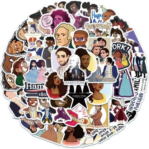 10/50pcs Graffiti Stickers Anime Musical Hamilton Stickers Laptop Motorcycle Luggage Guitar Waterproof Decal Cool Sticker