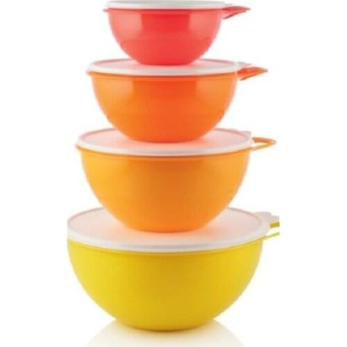 Tupperware Mixing Storage and Preparation Vessel 7.5L 4,5L,2.75L,1.4L Mixing Container Maximilian Jumbo Bowl, salad Bar, Dough Bowls