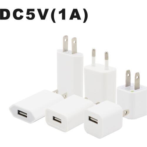 1A EU US Plug USB Power Adapter DC5V Charger Adapter Power Supply Adapter USB Flexible Extension Cable Travel Charger for Phone
