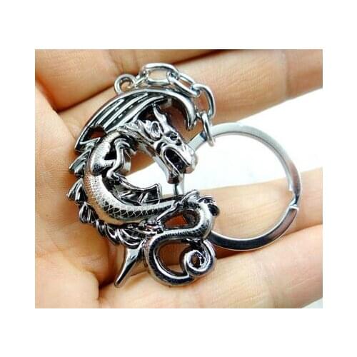 1Pcs wholesale Alloy key Dragon carving key chain car pendant Accessories key chain free shipping p55