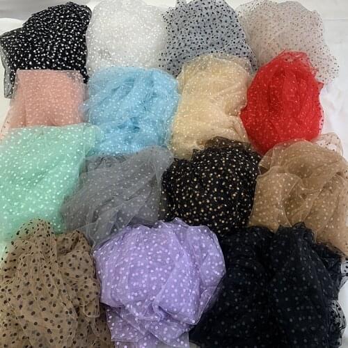 1yard Printed Small Polka Dots Mesh Tulle Fabric High Quality Bridal Dress Wedding Decoration Puff Skirt Net Fabricrt Net Fabric
