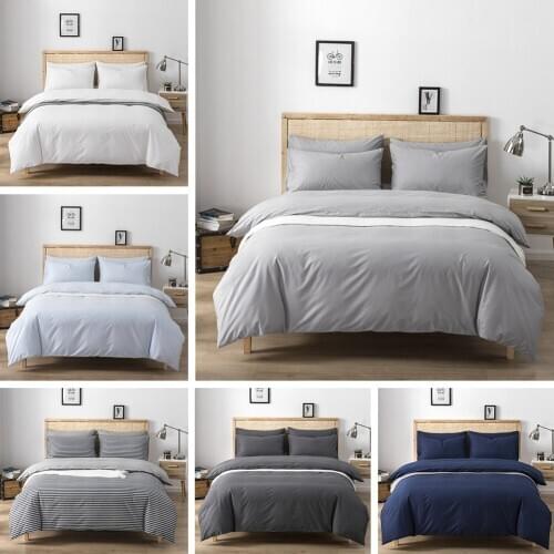 100% cotton solid color Bedding Sets Duvet Cover 3pcs hot sale sheet pillowcase Twin Queen King Sizes Home textile