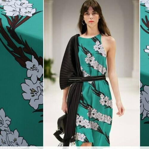 135 cm wide digital printed silk fabric meter 16mm crepe de chine silk fabric natural material dress fabric wholesale silk cloth