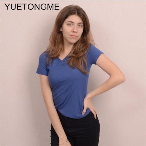 2020 V neck vogue t shirt femme striped t shirt women 90s shirt hipster streetwear top tees BT032A