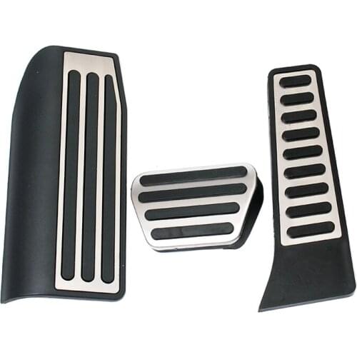 Stainless Steel AT Gas Brake Fuel Footrest Pedals Cover For Land Rover Range Rover HSE Pedal 2005-2012 Accessories Styling 3PCS