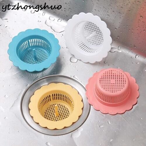 4 Color Kitchen Sink Drain Plugs Strainers Bath Drain Stopper Sink Floor Drain Plug Sewer Filter Mesh Hair Catcher Accessory