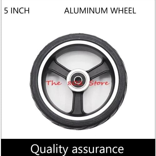 5 inch solid tire explosion-proof tyre free of inflation wheel with aluminum alloy hub for Electric scooter