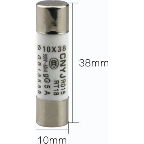 5Pcs RO15 10*38 Fast blow Ceramic Fuse 10x38mm Fuse 380V 500V 0.5A 1A 2A 5A 6A 10A 16A 20A 25A 32A RO15 RT18 RT14