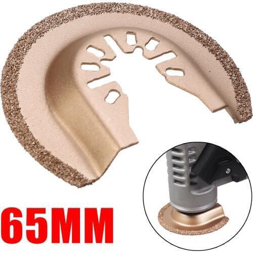 65mm Saw Blade Multi Saw Blade Tungsten Carbide Gritted Coated Tool Segment Saw Blade for Grout Tiles Erbauer Skil Power Tools