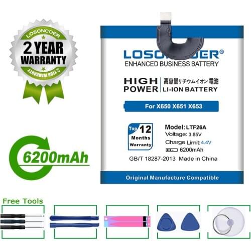LOSONCOER Battery 6200mAh LTF26A Battery For LeTV LeEco Le Pro 3 LTF26A AI X650 5.5 inch X650 X651 X653 X656 X658 X659