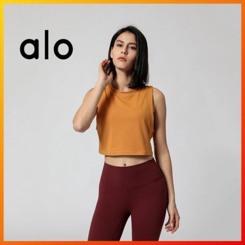 ALO Yoga Spring Womens Sports Vest Yoga Wear Top Running Fitness Breathable Quick Dry Sleeveless Vest
