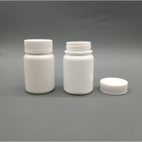 Free shipping 12pcs/lot 60ml 60cc HDPE white plastic Capsule bottle, empty pill bottle container with Screw Cap