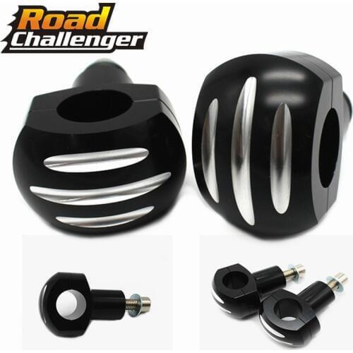 Black CNC Aluminum 1" Round Handlebar Riser Mounts Clamp Universal Motorcycle For Harley Sportster Iron XL 883 1200 883N