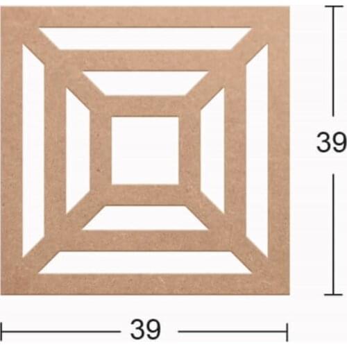 DS06 Decorative Wall Ornament, Unpainted Mdf Wall Ornament