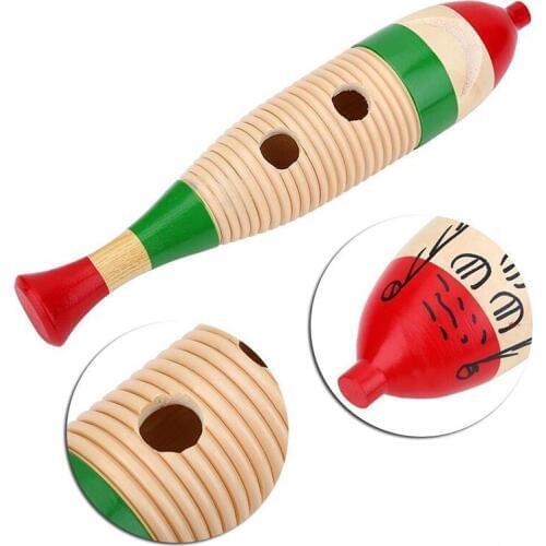 Wooden Fish Shape Drum Sticks Percussion Toy Instrument Percussion Toys for Children Gifts Infant Playing Type Fish Drum Sticks