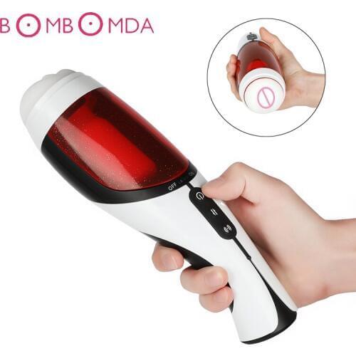 Electric Male Masturbator Oral Sex Cup Vaginal Real Pussy Adults Sex Toys for Men Masturbation Cup 10 Speeds Rotation Vibrators