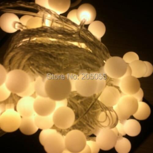 33FT 10M 100LED Ball-shaped fairy String Light 8modes f/Wedding Christmas Xmas Garland linkable connectable tail plug-WARM WHITE