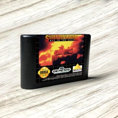 Garry Kitchens Super Battletank War in the Gulf - USA Label Flashkit MD Card for Sega Genesis Megadrive Video Game Console