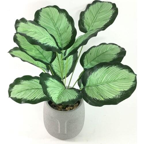 50CM 12Fork Artificial Plants Bundle Plastic Plants Wall Leaf Fake Indoor DIY Hotel Park Living Room Home Decoration Accessories
