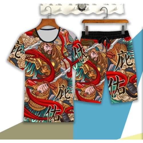Designer Men Tracksuit Summer New Mens 2021 new printing casual Set men Tracksuits Short Sleeve Set