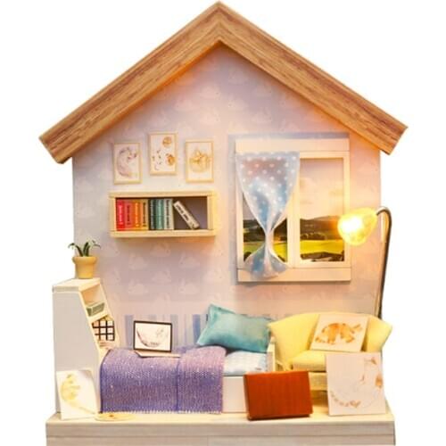 Creative DIY Children Adult Miniature Doll house Wooden Kits Assembled building blocks Photo Frame Series home furnishing toys